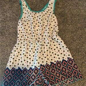 Floral Patterned Kids Romper